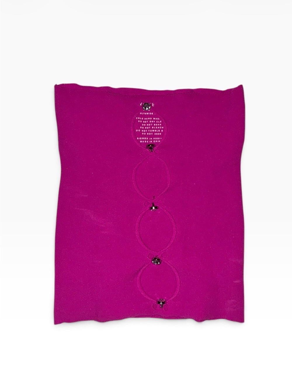 White Fox Boutique Fuchsia Tube Top with Jewel Accents
